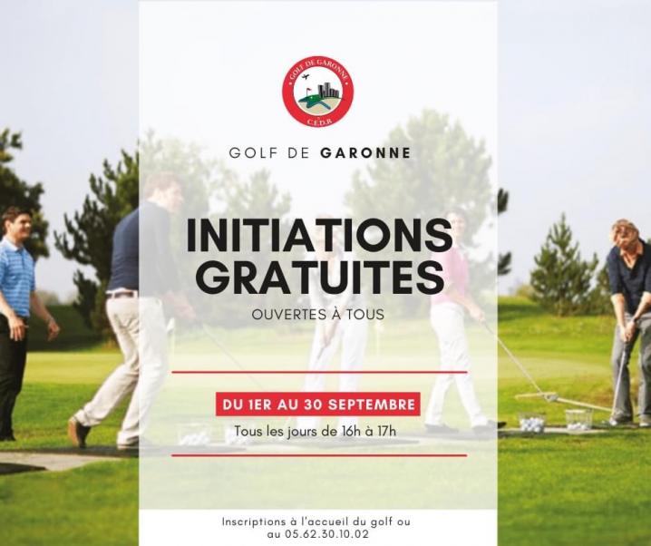 Initiations gratuites golf de garonne septembre 2021