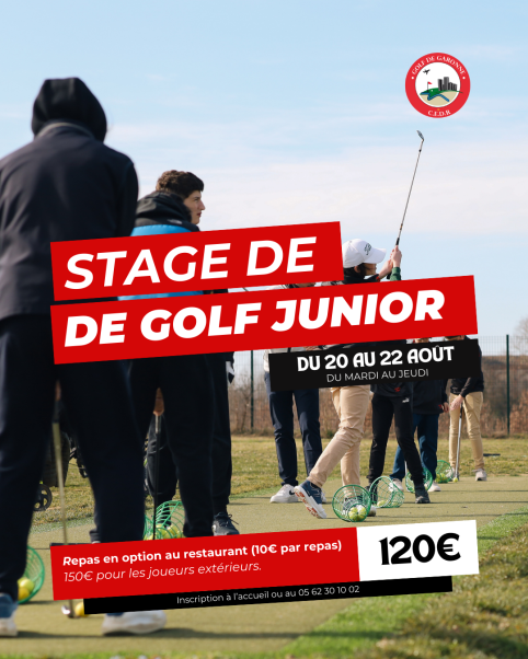 Stage golf junior août