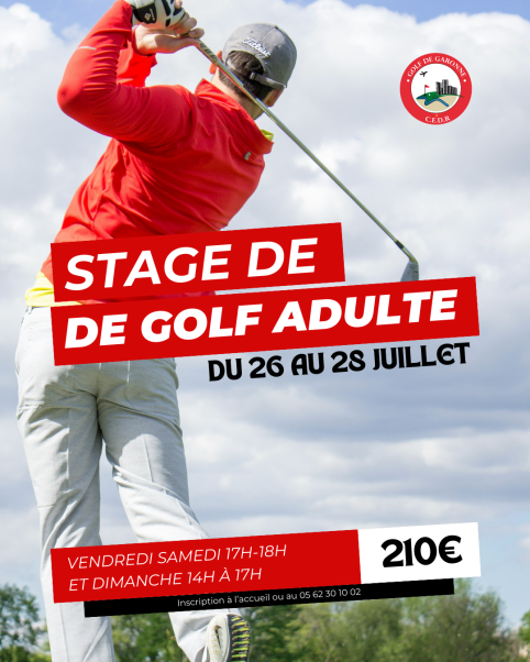 stage de golf adulte