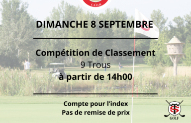 compétition golf dimanche 8 septembre 